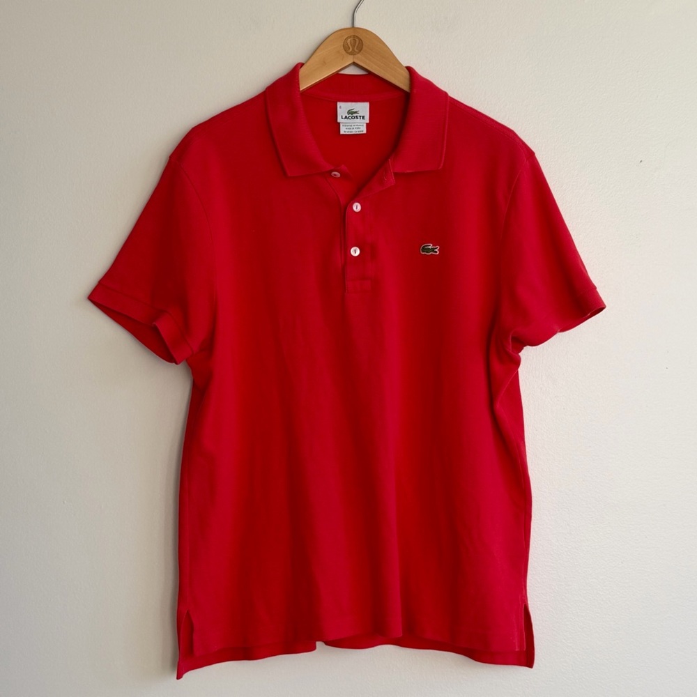 Lacoste Red Classic Piqué Polo Shirt Size 6